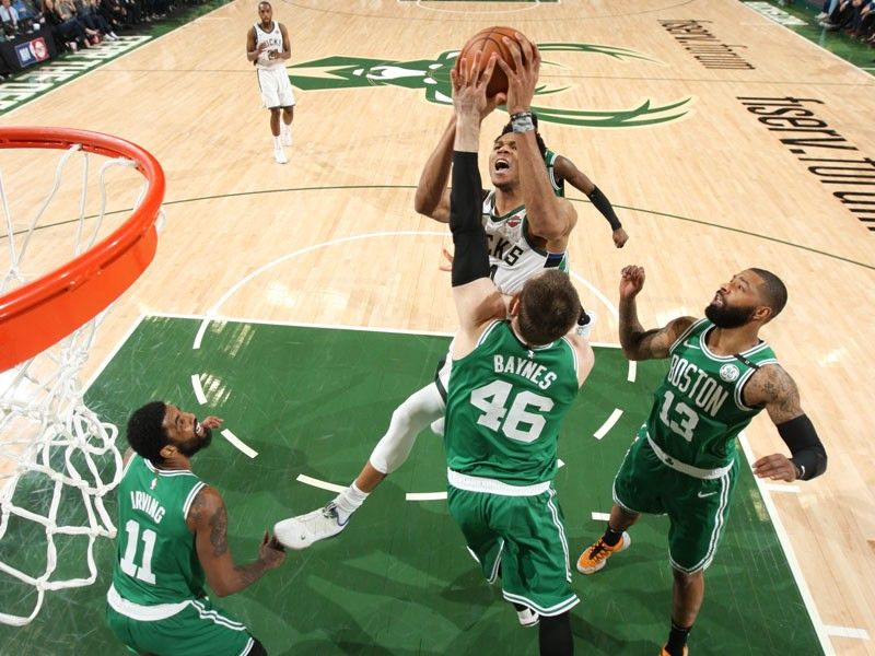 Antetokounmpo powers Bucks past Celtics to tie series