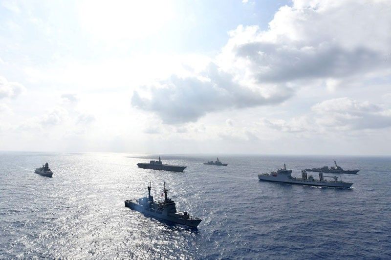 Philippines warship in quadrilateral drill in South China Sea