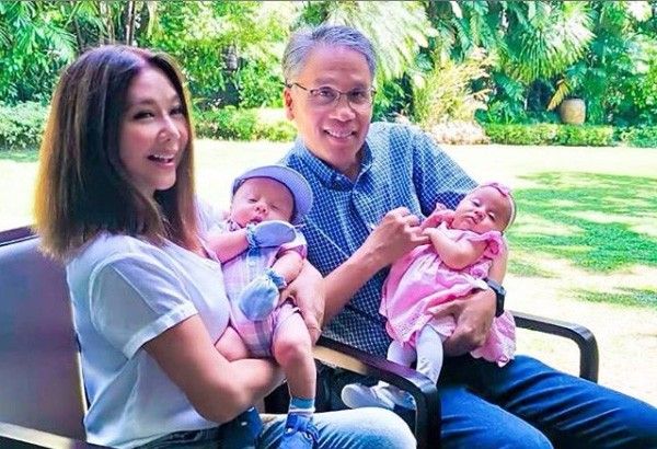 Korina Sanchez celebrates Mar Roxasâ birthday, twinsâ third month