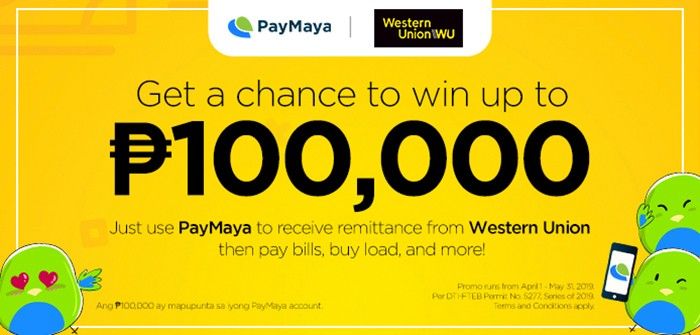 P100,000 up for grabs in Western Union and PayMaya raffle promo
