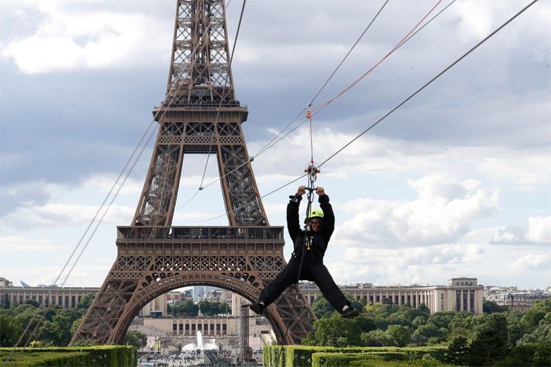 WATCH: Daredevils can now zip down Eiffel Tower