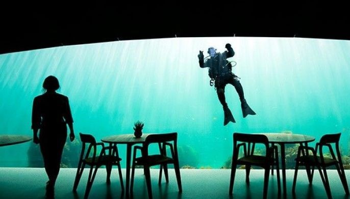 Descend, Eat, Marvel: Europe's first underwater restaurant