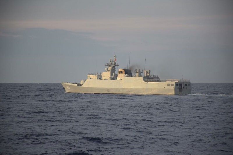 Philippine coast guard spots Chinese warship, militia boats near Scarborough Shoal