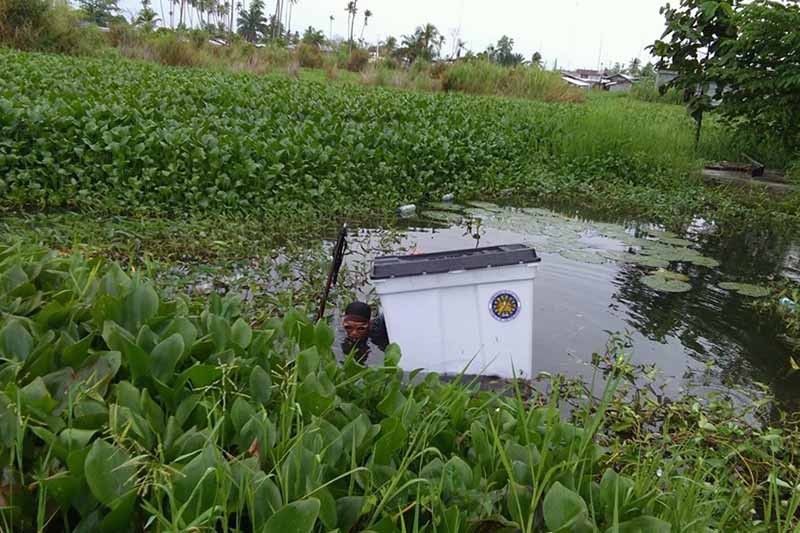 Ballot box found in Maguindanao floodwater was stolen, says Comelec