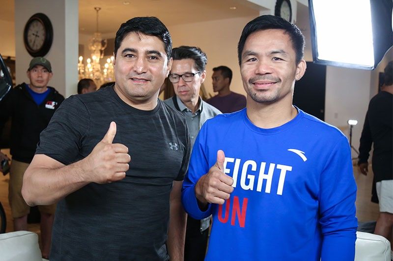 Pacquiao reunites with ex-rival Erik Morales in Los Angeles