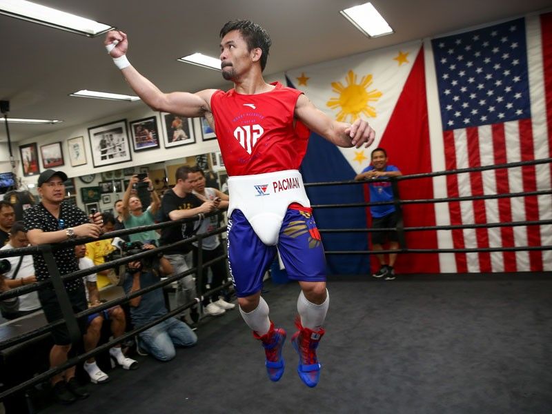 Pacquiao back in Vegas, awaits Thurman showdown