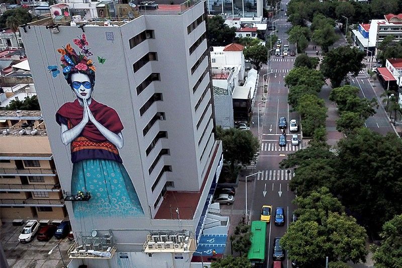 WATCH: Giant mural honors Frida Kahlo in Guadalajara, Mexico