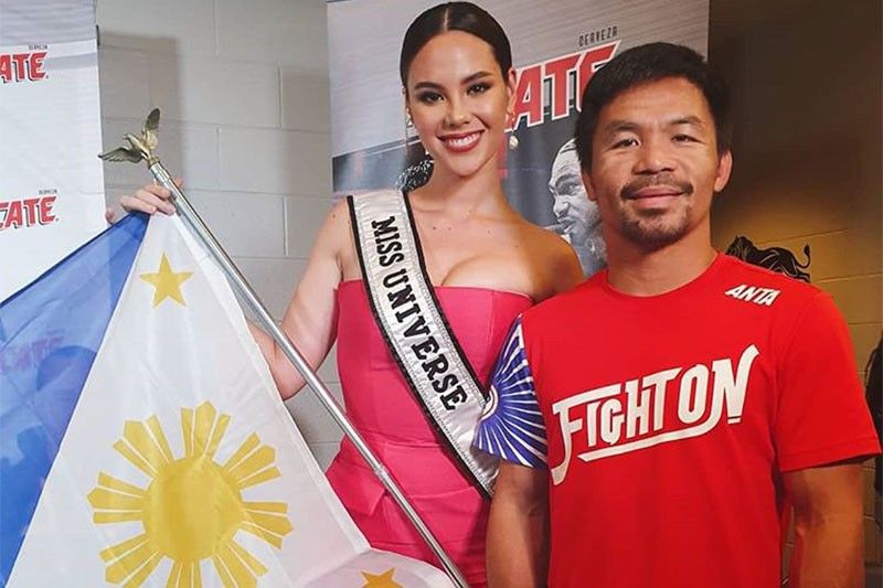 Catriona flies to Vegas to support Pacquiao fight