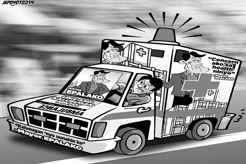 EDITORYAL - Huwag ibandera ang mukha at pangalan sa ambulansiya