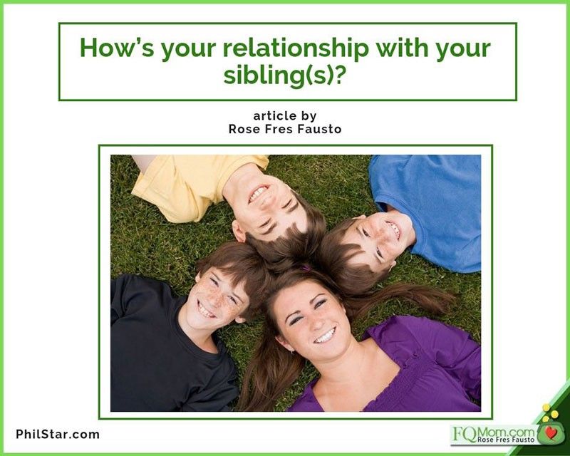 Howâs your relationship with your sibling(s)?