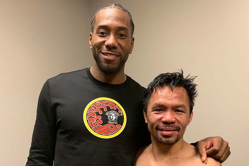 Board Man meets PacMan: Kawhi Leonard shares photo op with Manny Pacquiao in Las Vegas
