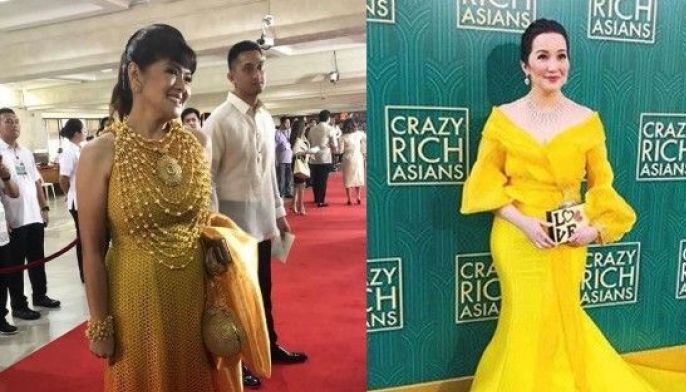 Kris Aquino reacts to Imee Marcos&rsquo; yellow SONA #OoTD