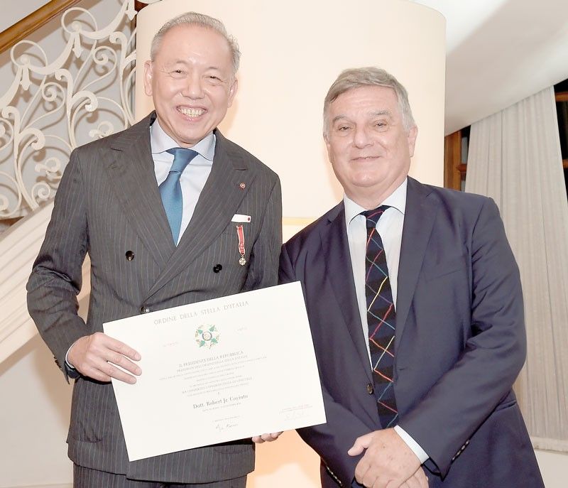 Manila gave a warm âBenvenutoâ to Italian Deputy Foreign Minister and awarded Robert Coyiuto Jr. Ufficiale dell'Ordine della Stella d' Italia