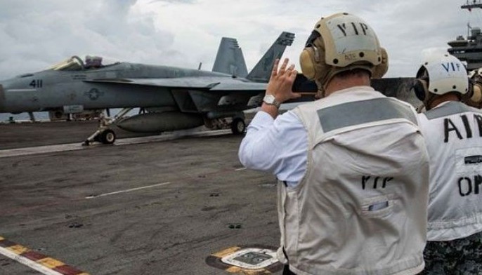 US nuclear-powered warship stops in Manila after patrolling South China Sea
