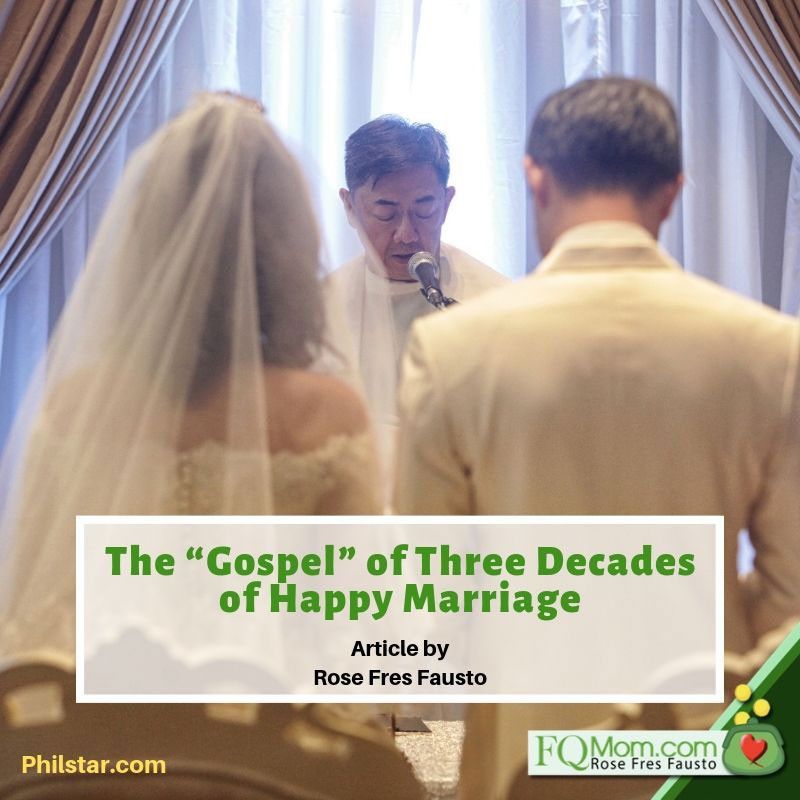 The 'gospel' of three decades of happy marriage