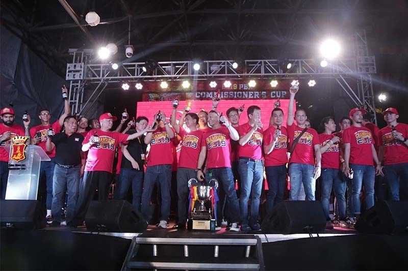 IN PHOTOS: San Miguel celebrates latest PBA title with victory party