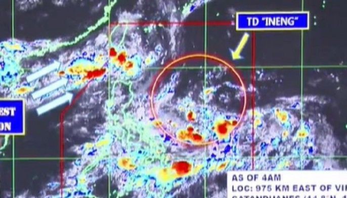 Bagyong Ineng namataan malapit sa Catanduanes; LPA, Habagat magpapaulan
