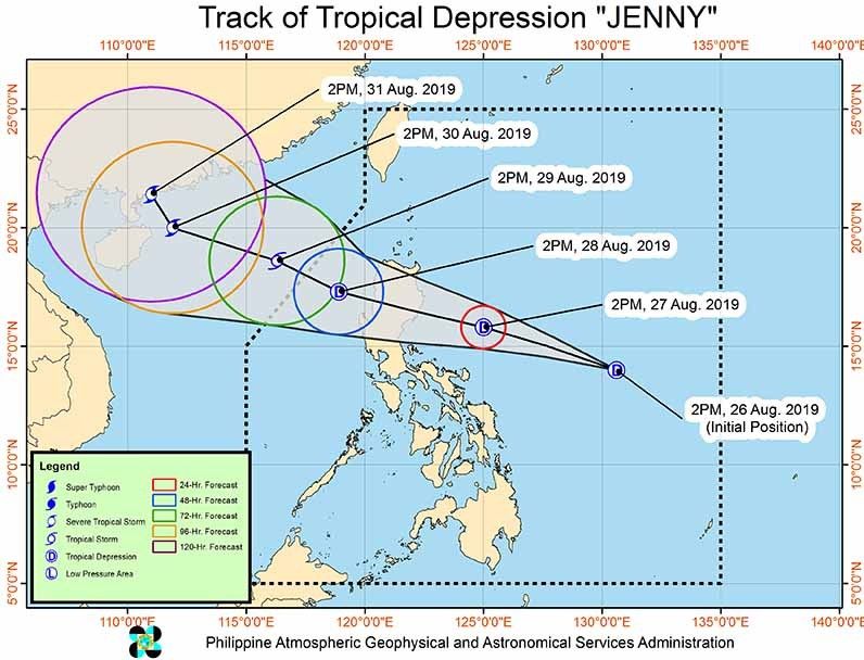 15 areas under Signal No. 1 due to Tropical Depression Jenny