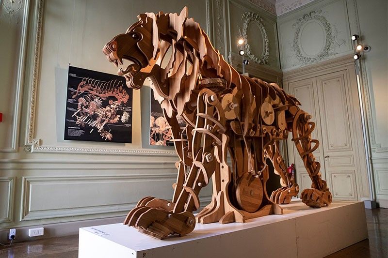 Leonardo da Vinci's mechanical lion goes on display in Paris