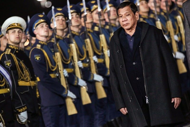 Duterte flies to Moscow on chartered flight