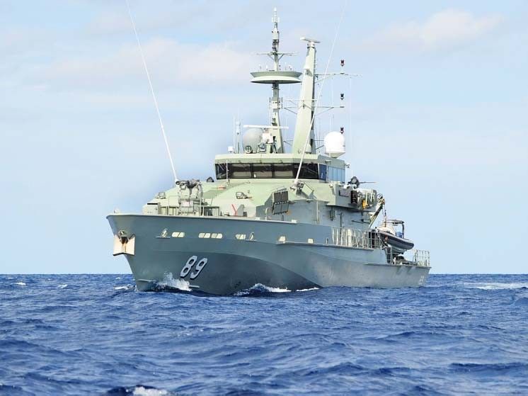 Australian navy patrol boat in Mindanao for joint sea drill