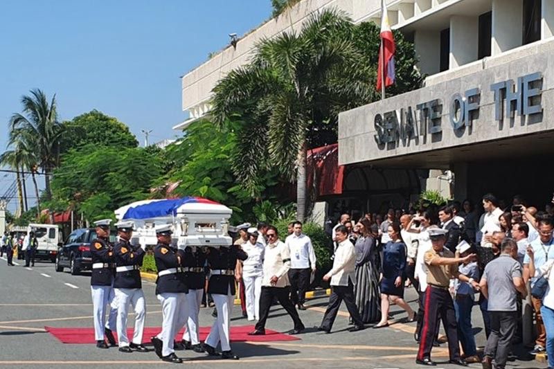 Senate holds necrological service for ex-Senate President Nene Pimentel