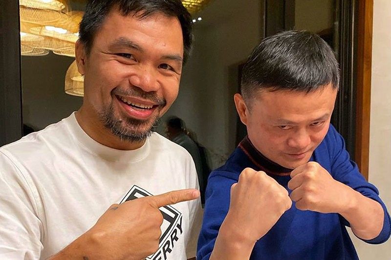 Pacman, Jack Ma team up for jab at Mayweather