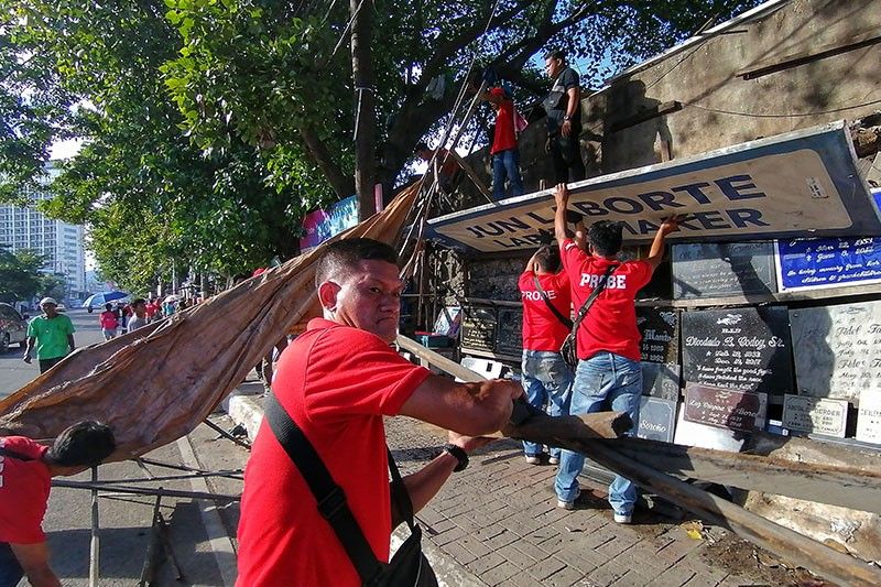 PROBE clears tombstone shops in Carreta, Calamba