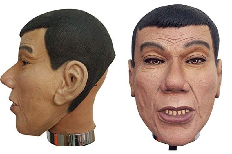 Duterte Halloween mask for sale on Amazon