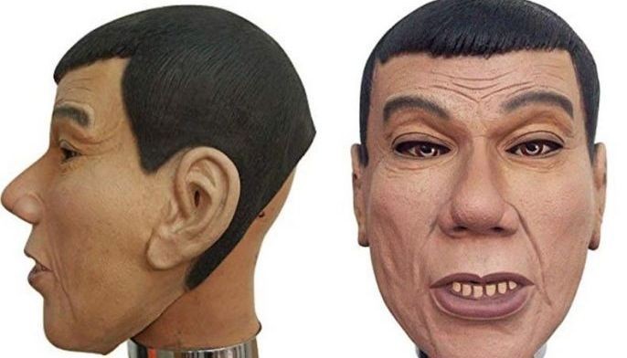Duterte Halloween mask for sale on Amazon
