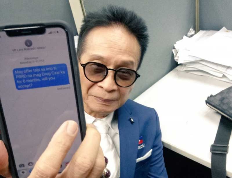 Nothing in writing, but Panelo insists offer for Robredo to be 'drug czar' is serious