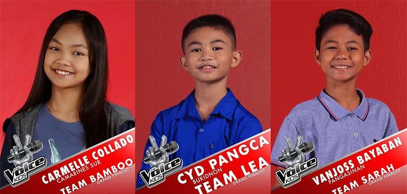 Carmelle, Cyd, at Vanjoss, laban-laban sa The Voice Kids Finals