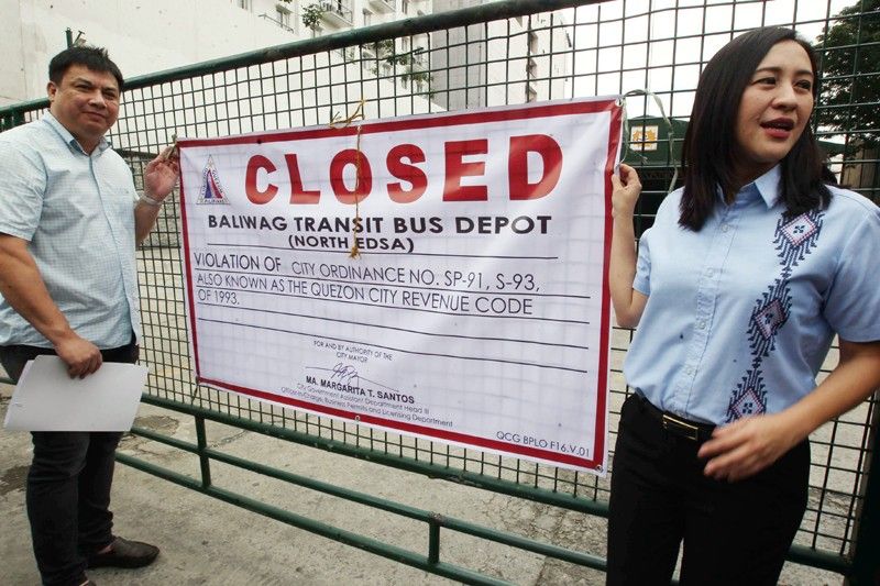 Belmonte, MMDA shut down bus depot