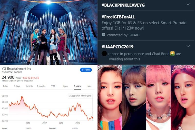 #BLACKPINKLEAVEYG trends on Twitter, asking band to exit 'big 3' K-pop company