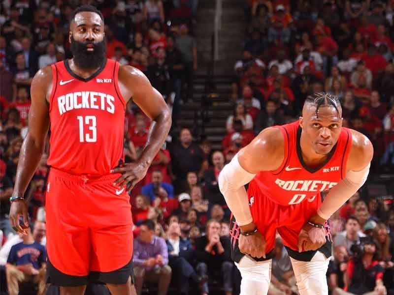 Harden, Westbrook shine as Rockets extend win streak