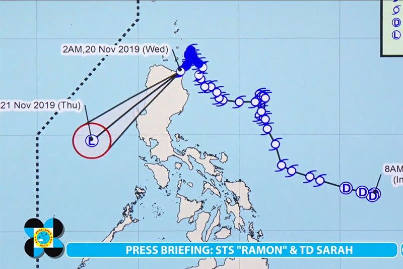 'Ramon' weakens; 'Sarah' to intensify into tropical storm