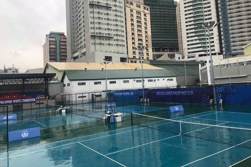 'Unplayable': Tennis match sa SEA Games ipinagpaliban muna dahil sa Typhoon Tisoy
