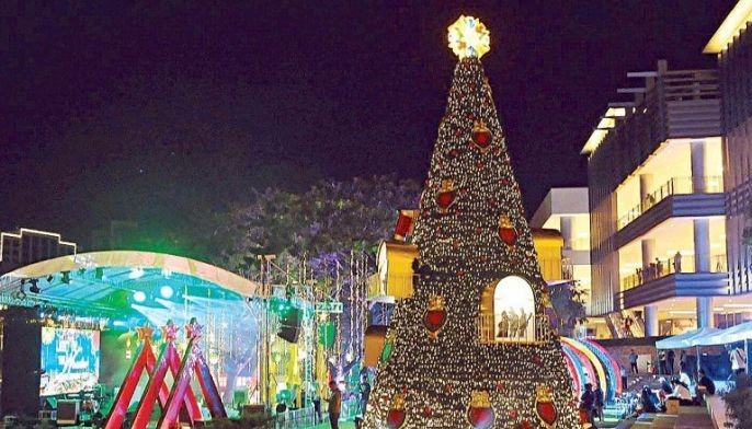 A Christmas village in the south