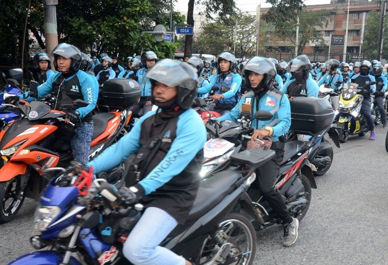 Angkas riders nagdaos ng unity ride vs. LTFRB decision