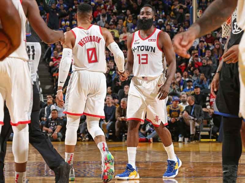 Rockets' Harden, Westbrook conspire to stop Nuggets