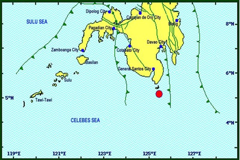 Magnitude 5 quake strikes off Davao Occidental