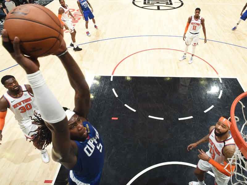 Harrell's 34 points pace Clippers' NBA win over Knicks