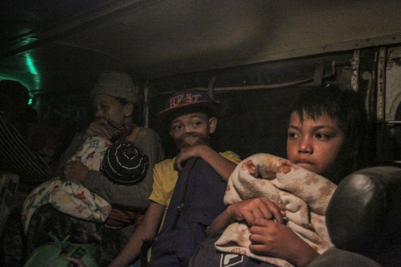 In Photos: Taal unrest leaves children homeless