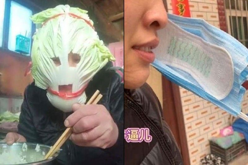 In photos: Alternative masks go viral in bid against coronavirus