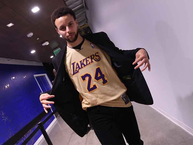 stephen curry lakers jersey