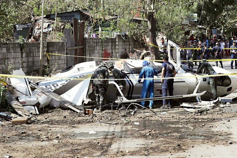 Helicopter wreckage transferred to Pasay hangar