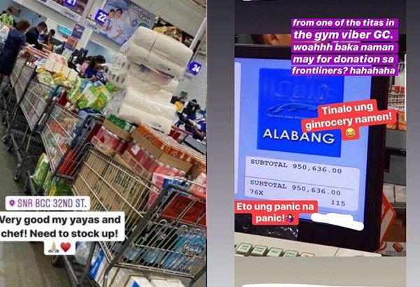 Alleged hoarder's near-P1M grocery bill, socialite's 'anti-poor' video go viral amid Luzon quarantine