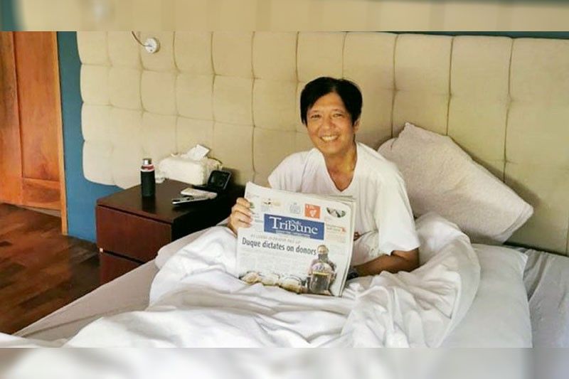 â��Unwellâ�� Bongbong resting at home