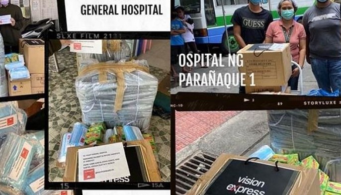 Khalil Ramos, Gabbi Garcia deliver P300K in PPE donations to two hospitals