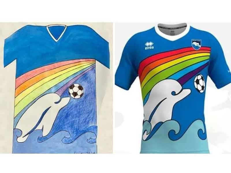 6-year-old boy designs Italian club Pescara's new kit